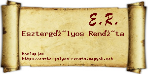 Esztergályos Renáta névjegykártya