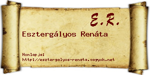 Esztergályos Renáta névjegykártya